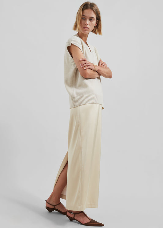 Adriana Midi Skirt - Beige