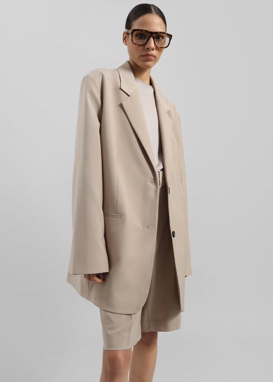 Aiden Wool Blend Blazer - Beige