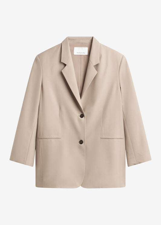 Aiden Wool Blend Blazer - Beige