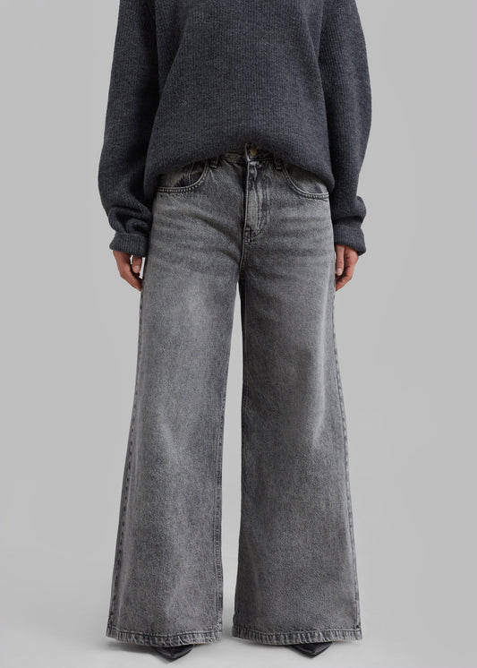 Alani Wide Leg Jeans - Black Wash