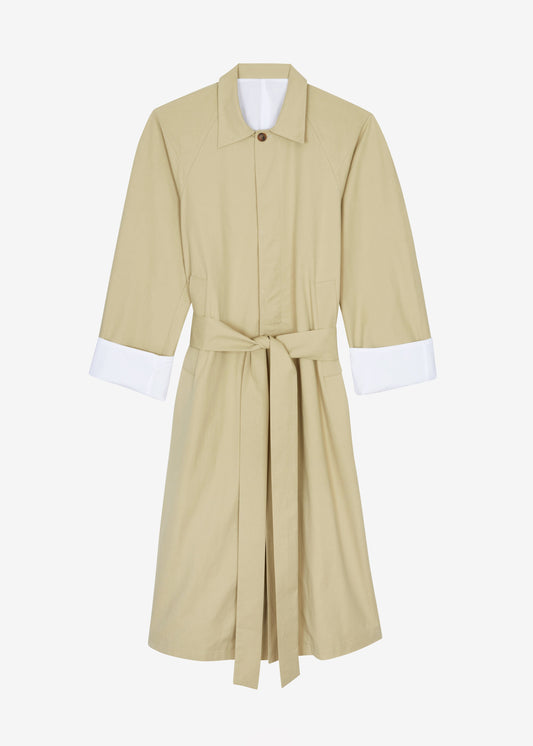 Arlise Oversized Trench Coat - Beige
