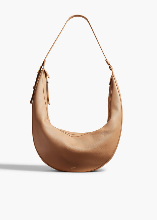 Augustina Hobo in Hazelnut Pebbled Leather