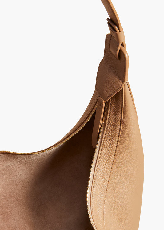 Augustina Hobo in Hazelnut Pebbled Leather
