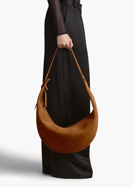 Augustina Hobo in Mud Suede