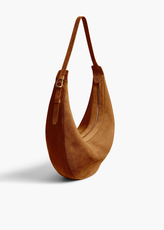 Augustina Hobo in Mud Suede