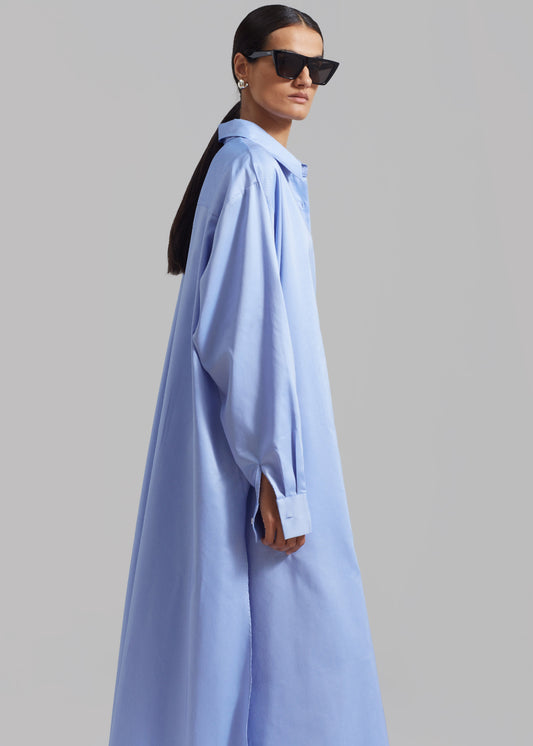 Avery Shirt Dress - Blue