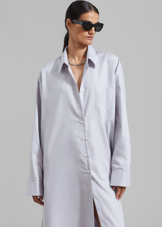 Avery Shirt Dress - Grey