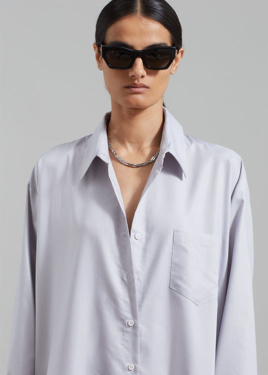 Avery Shirt Dress - Grey