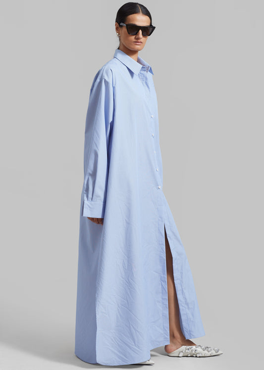 Avery Shirt Dress - Blue Stripe