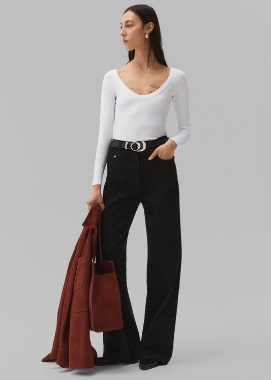 Beaufille Deep Scoop Blouse - White