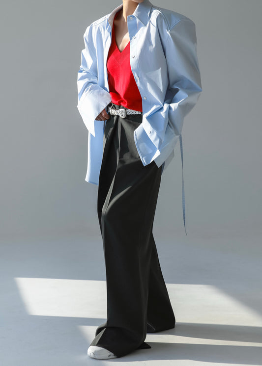 Bec Padded Shirt - Light Blue