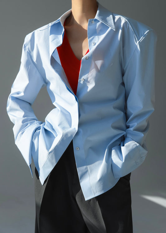 Bec Padded Shirt - Light Blue