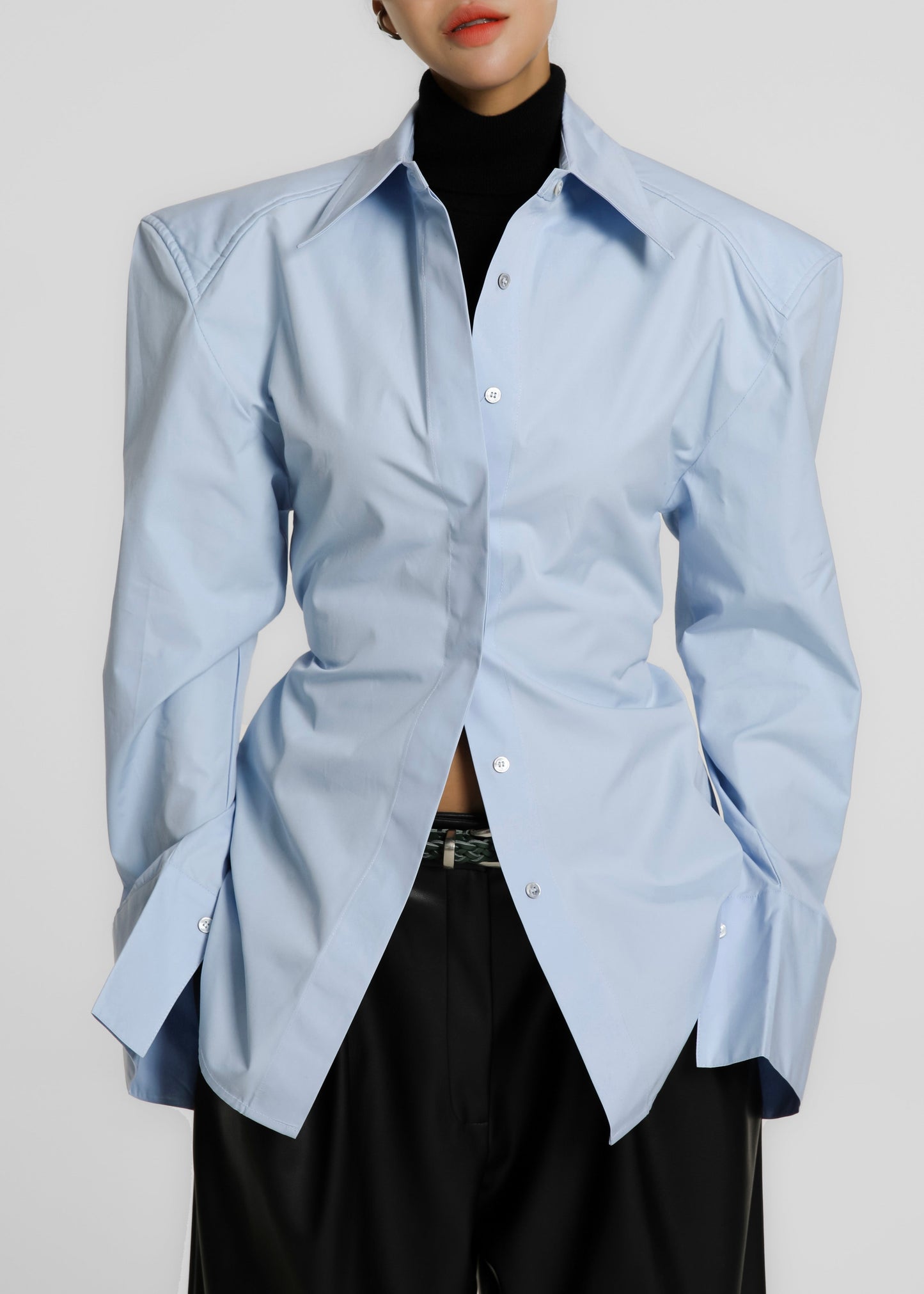 Bec Padded Shirt - Light Blue