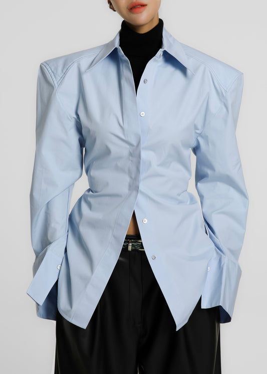 Bec Padded Shirt - Light Blue