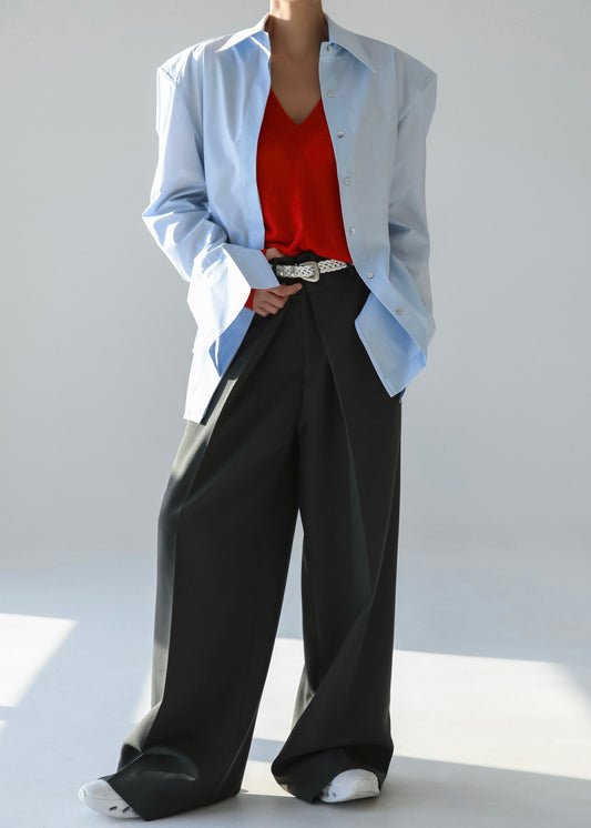 Bec Padded Shirt - Light Blue