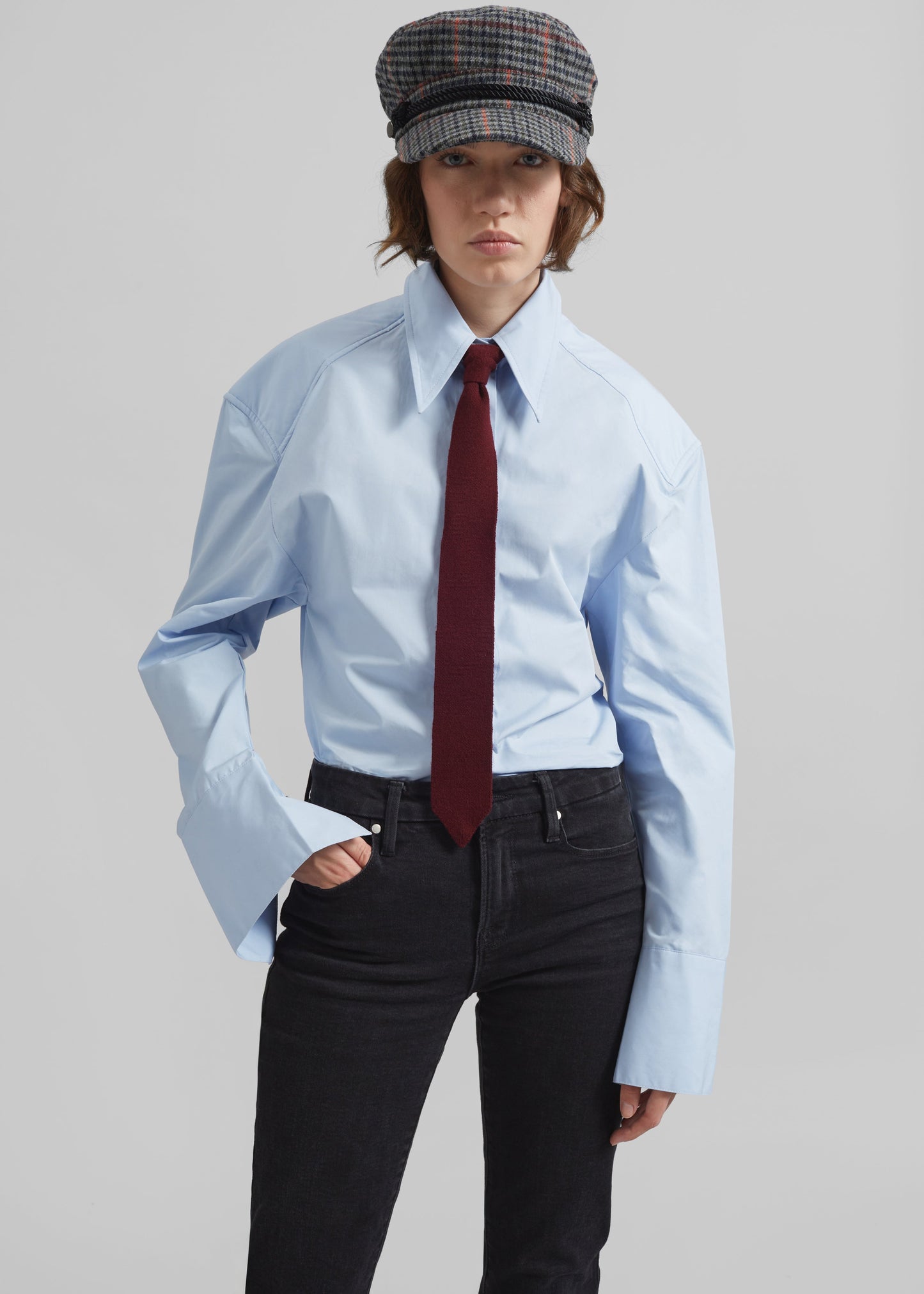Bec Padded Shirt - Light Blue
