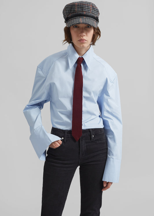 Bec Padded Shirt - Light Blue