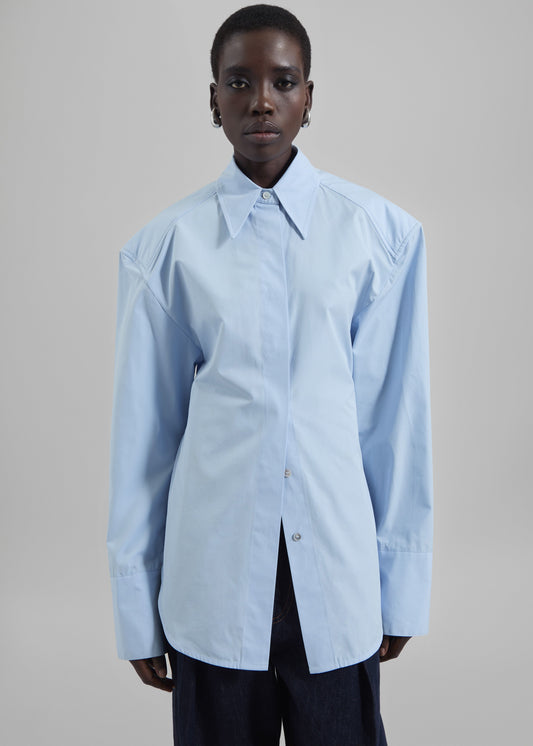 Bec Padded Shirt - Light Blue