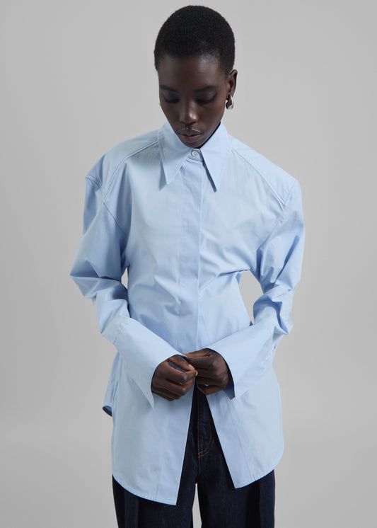 Bec Padded Shirt - Light Blue