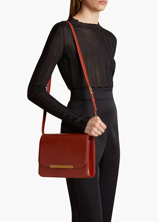 Bridget Crossbody Bag in Cognac Leather