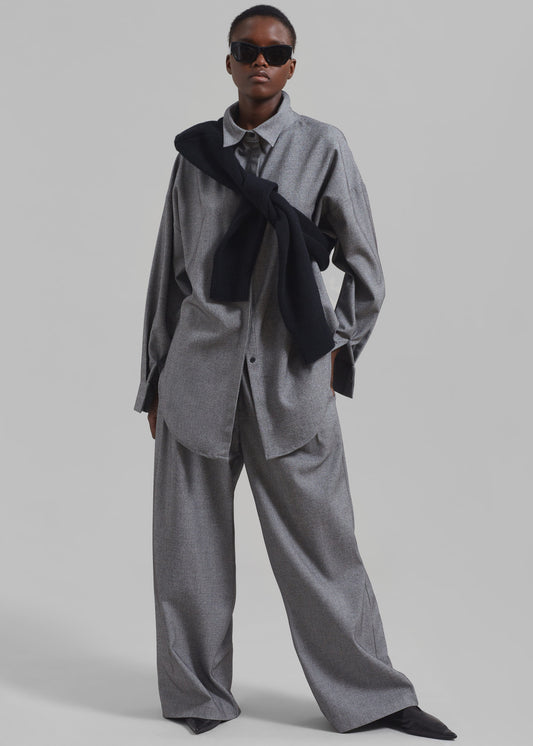 Casey Reversible Button Up Shirt - Grey