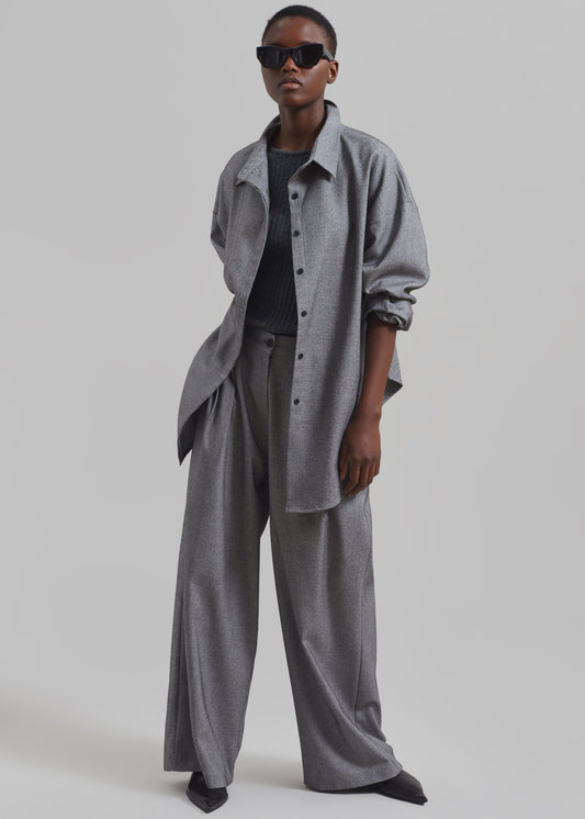 Casey Reversible Button Up Shirt - Grey