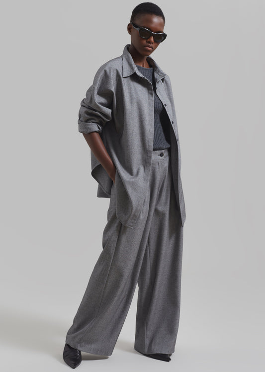 Casey Reversible Button Up Shirt - Grey
