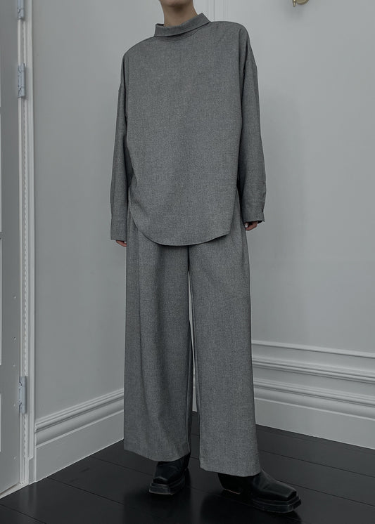 Casey Reversible Button Up Shirt - Grey
