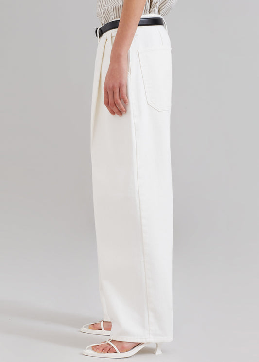 Drew Denim Pants - White