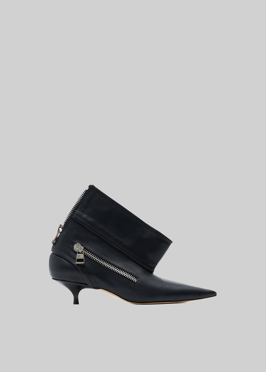 JW Anderson Kitten Heel Biker Boots - Black