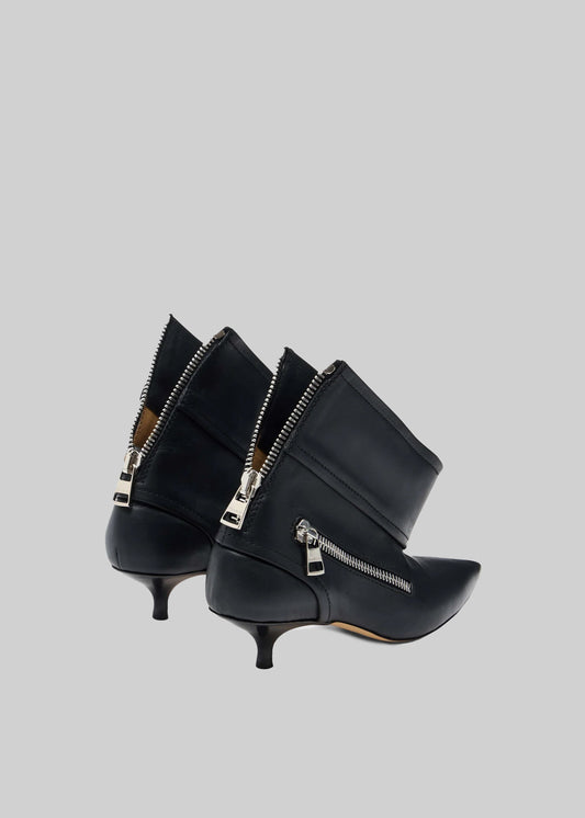 JW Anderson Kitten Heel Biker Boots - Black