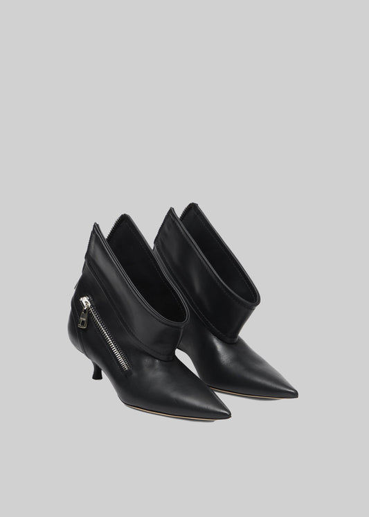 JW Anderson Kitten Heel Biker Boots - Black
