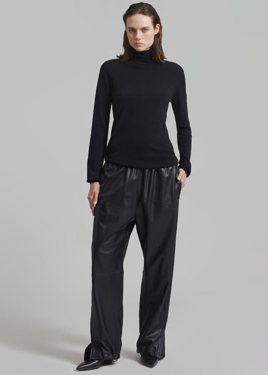 Kevin Leather Trousers - Black