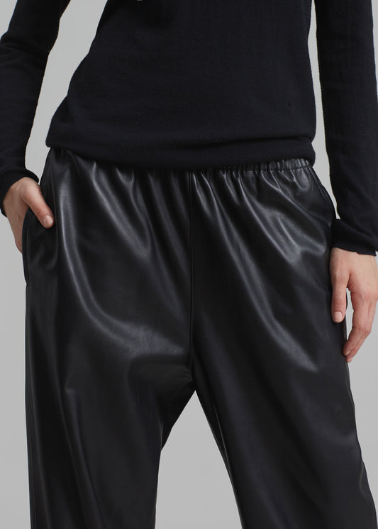 Kevin Leather Trousers - Black