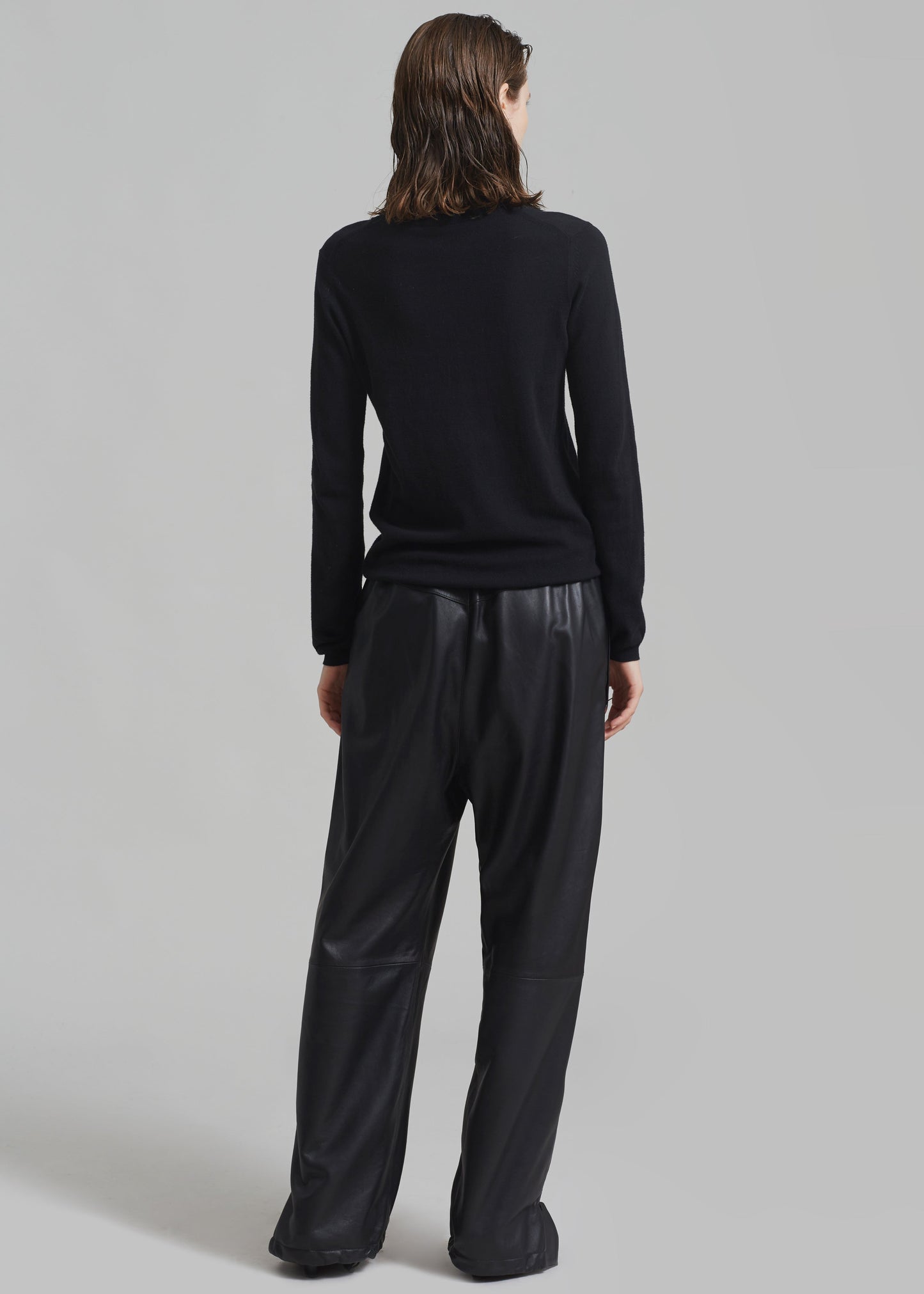 Kevin Leather Trousers - Black