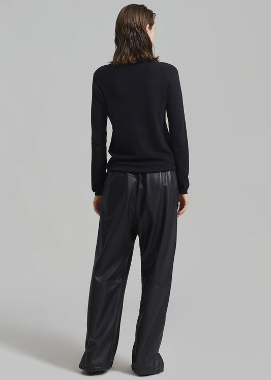 Kevin Leather Trousers - Black