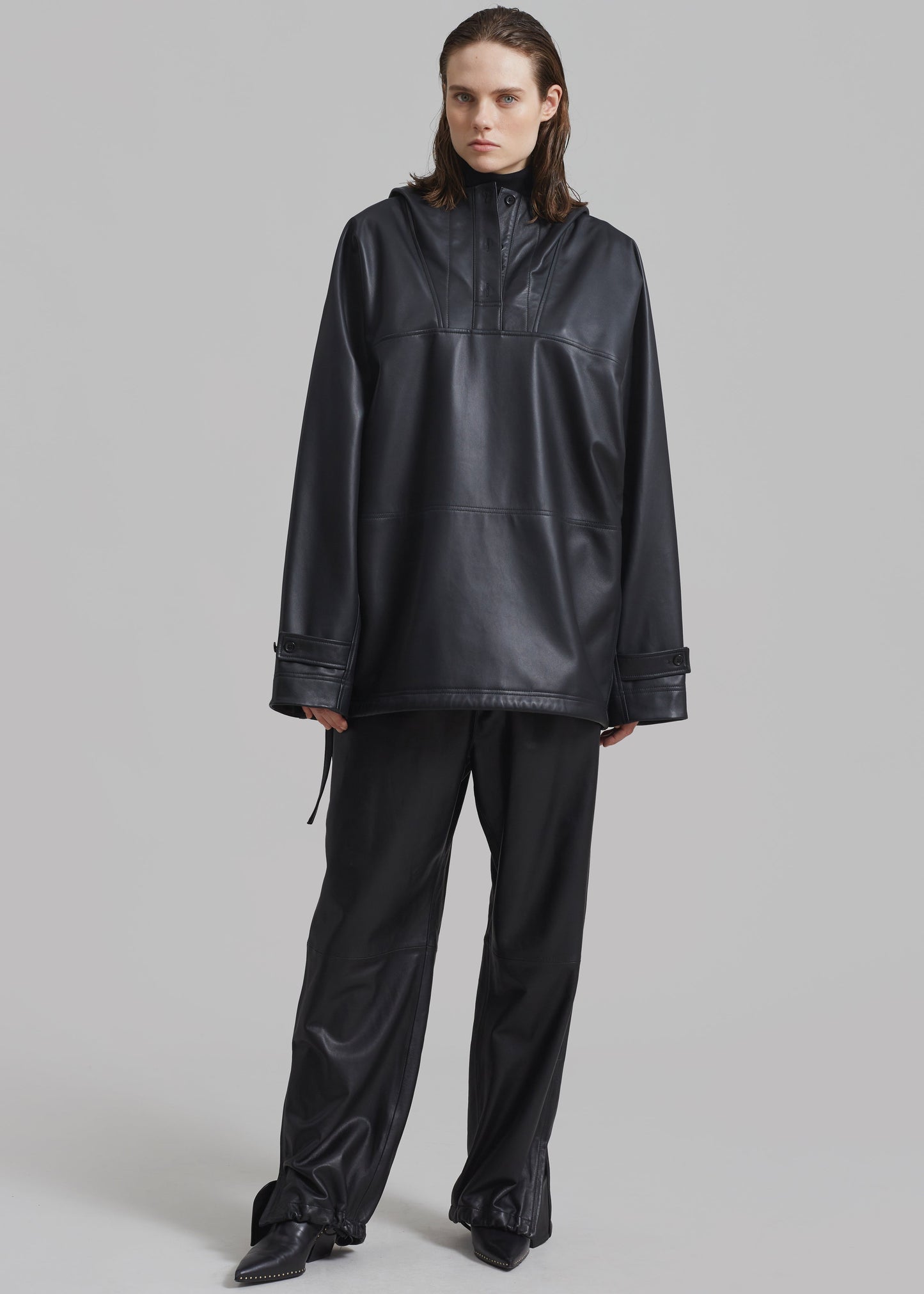 Kevin Leather Trousers - Black