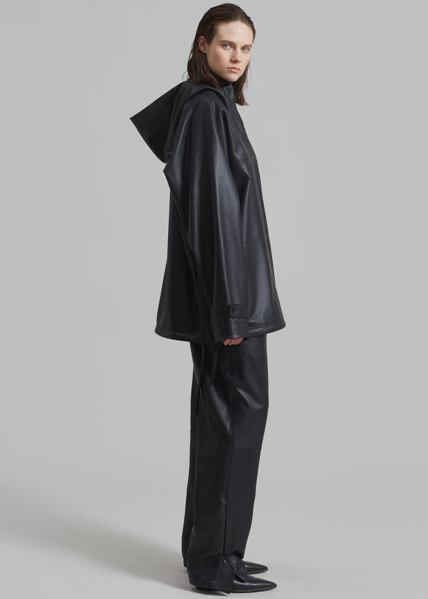 Kevin Leather Trousers - Black