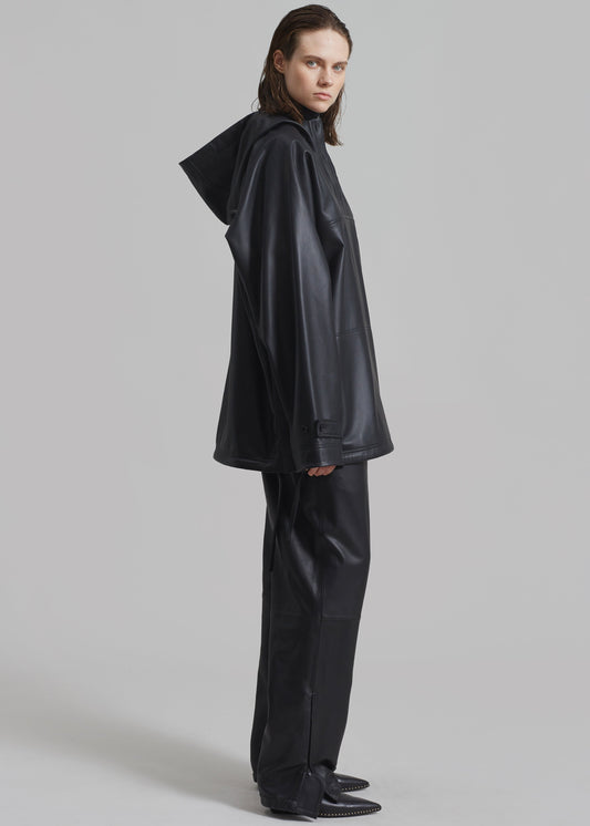 Kevin Leather Trousers - Black