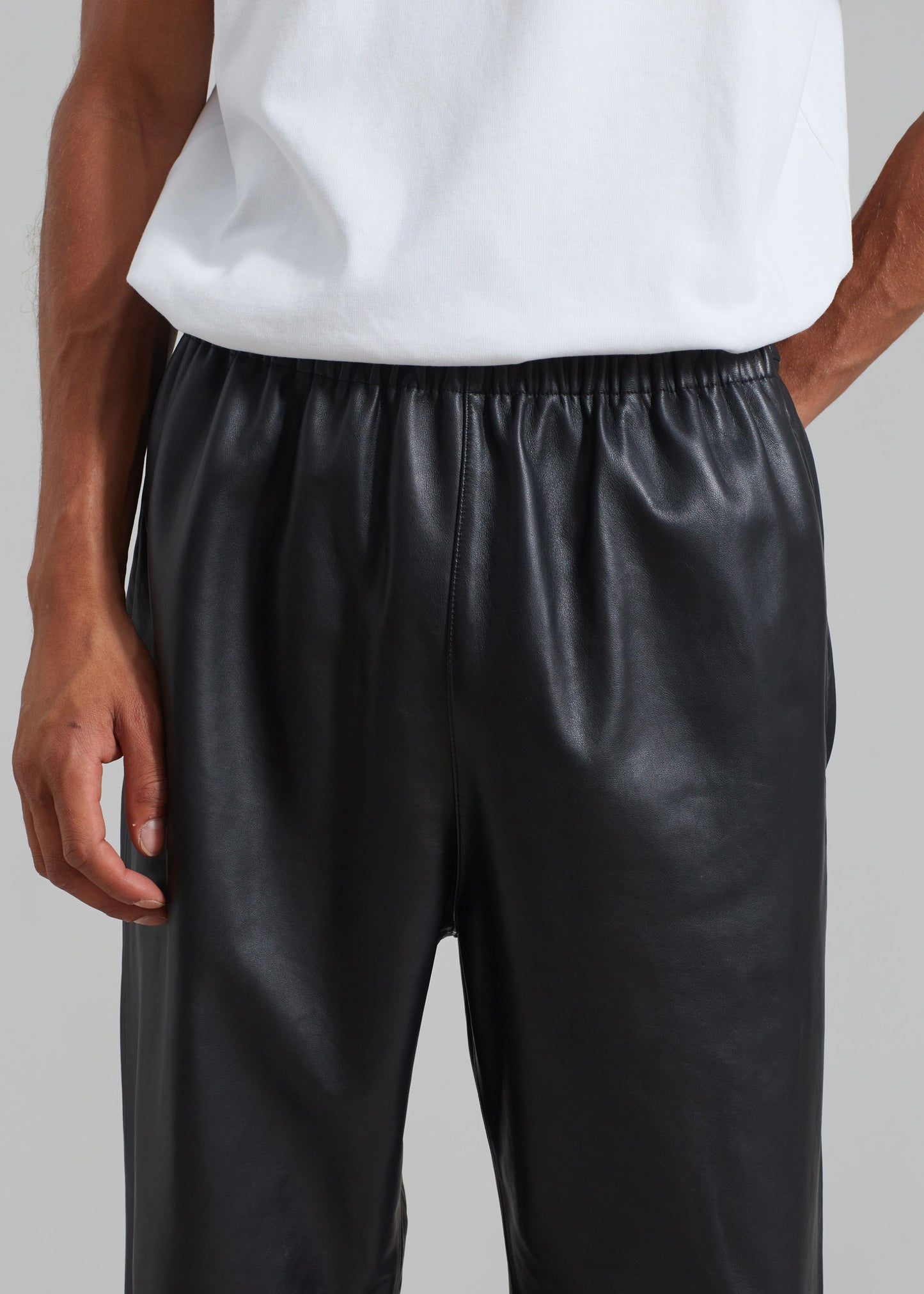 Kevin Leather Trousers - Black