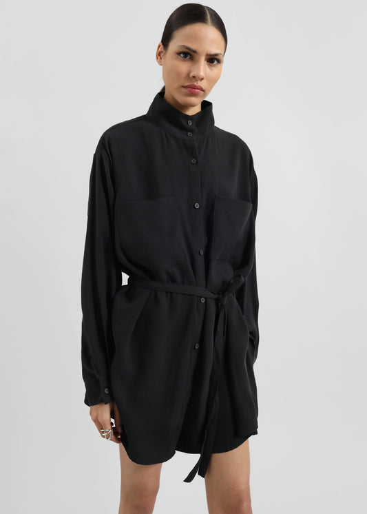 Kilure Shirt Dress - Black