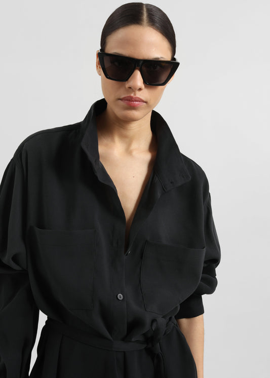 Kilure Shirt Dress - Black