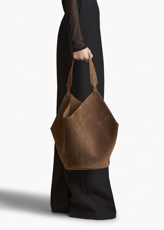 Medium Lotus Tote in Cedar Suede