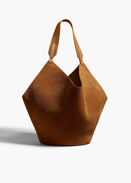 Medium Lotus Tote in Mud Suede
