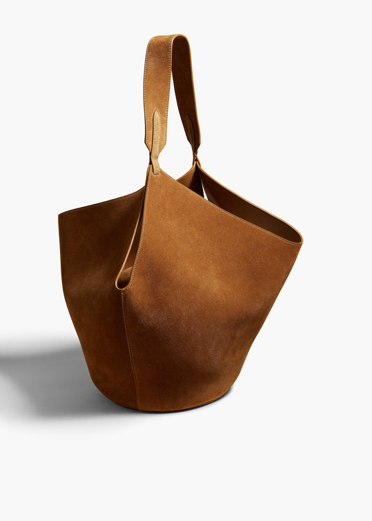 Medium Lotus Tote in Mud Suede
