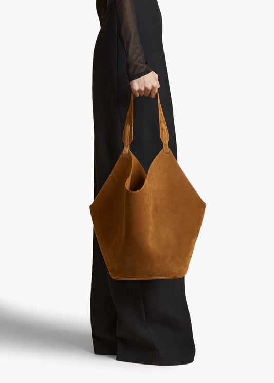 Medium Lotus Tote in Mud Suede