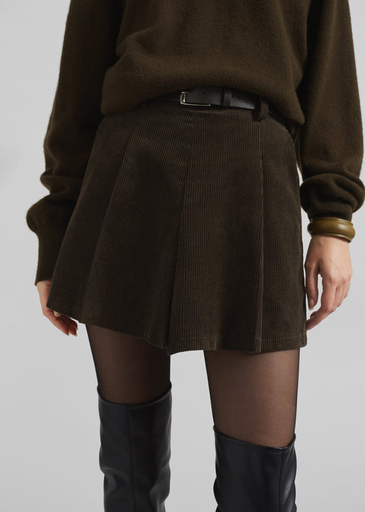Oreni Corduroy Skort - Khaki