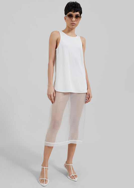 Peri Sheer Midi Skirt - White