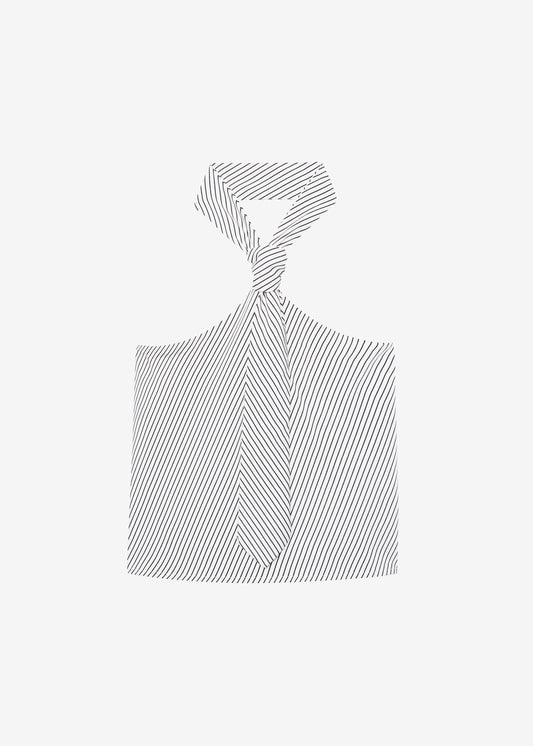 Sophie Tie Halter Top - White/Navy Stripe