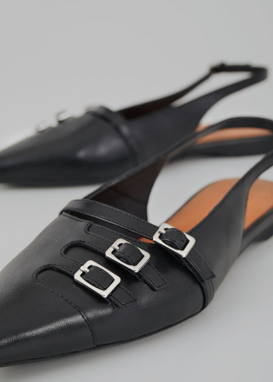 Vagabond Hermine Buckle Slingbacks - Black